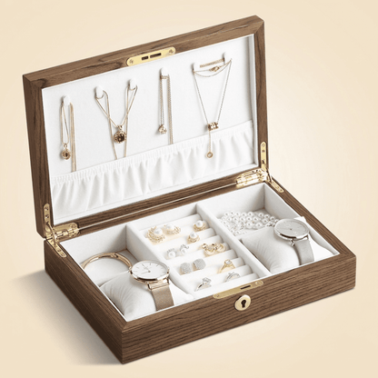 Doucelys, grande boîte à bijoux en bois verrouillable, vue générale