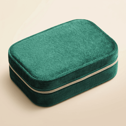 Écrinys, petit coffret à bijoux en velours de voyage, coloris vert