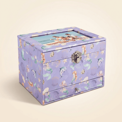 Iridys, grande boîte à musique sirène et miroir, vue fermée