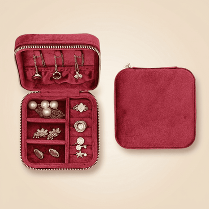 Petite Boîte à Bijoux Vintage en Velours — Topazys™