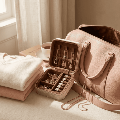 Petite Boîte à Bijoux Vintage en Velours — Topazys™