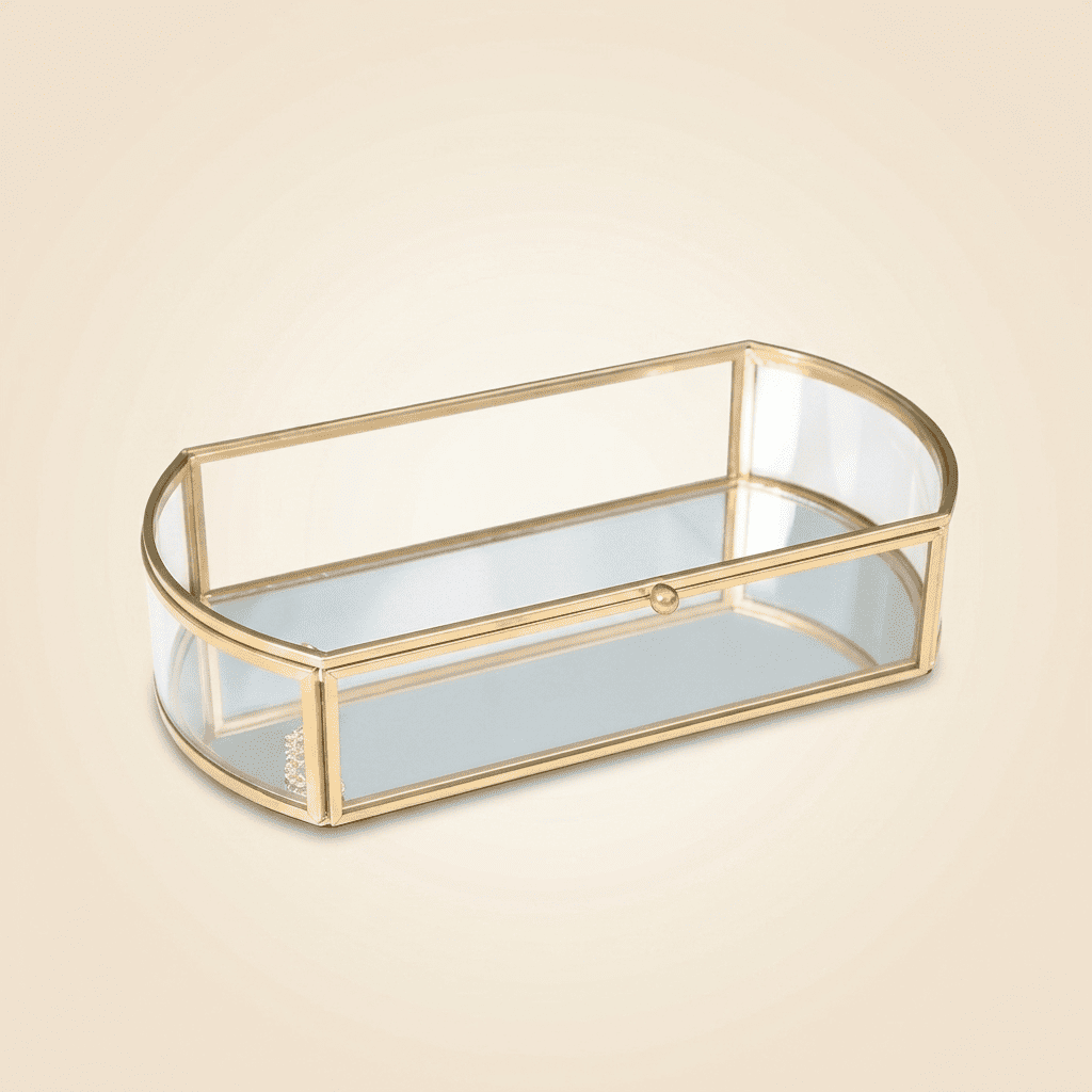 Vesperys, boîte à bijoux en verre transparent classique, modèle grande taille